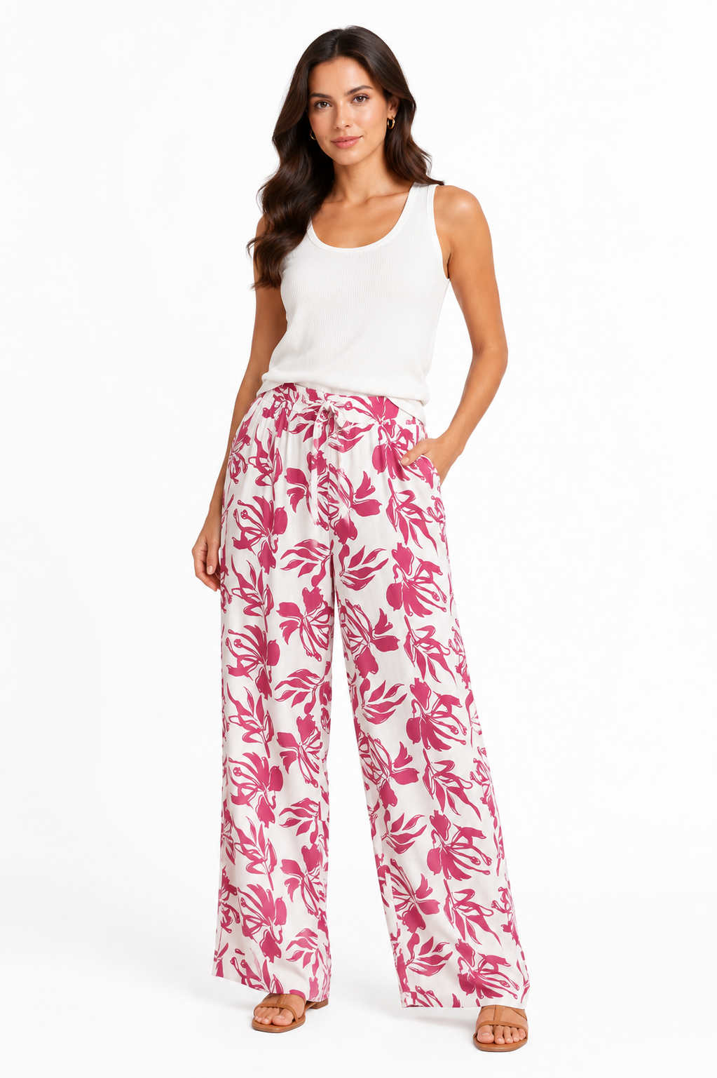 Women's Patterned Linen Pants