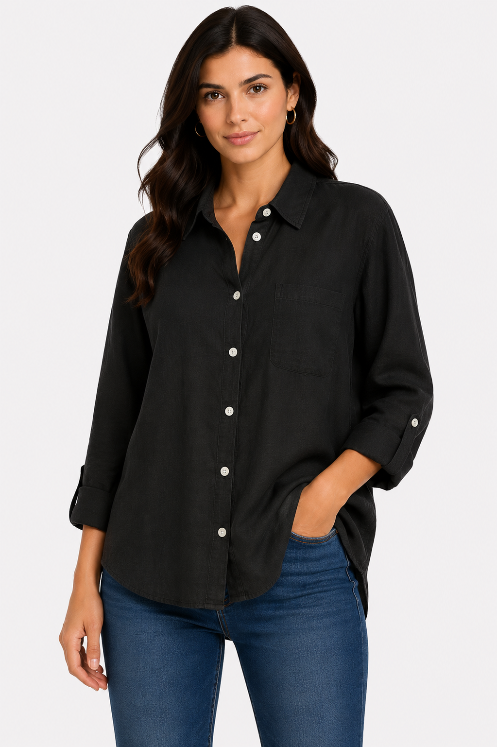 Women's "Details" Linen Shirt
