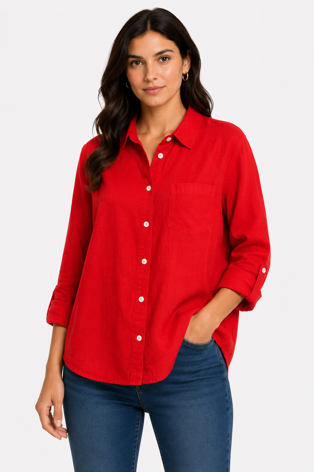 Women's "Details" Linen Shirt