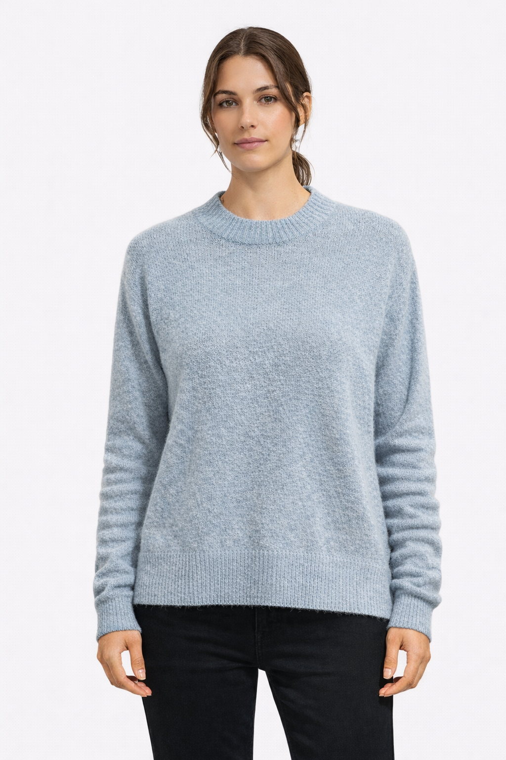 DRESKIP Brushed Knit Crewneck Pullover
