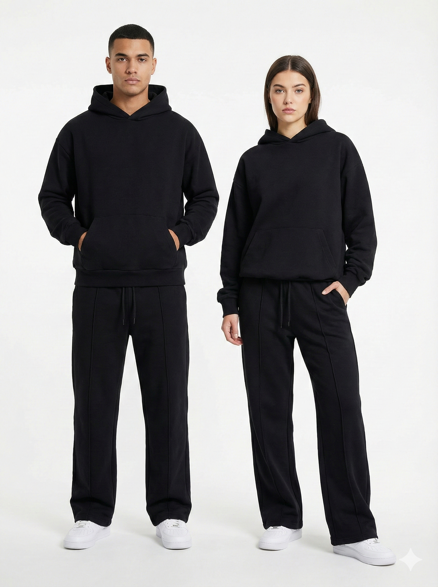 Plain Essential Hoodie Jogger Set