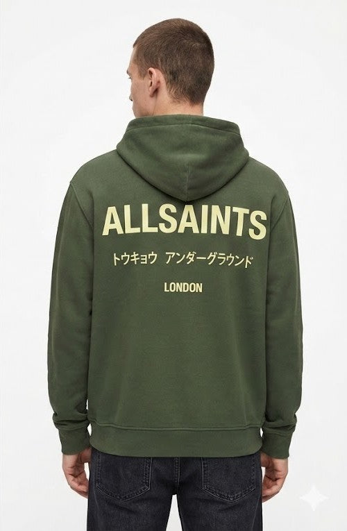 AllSaints Graphic Logo Hoodie