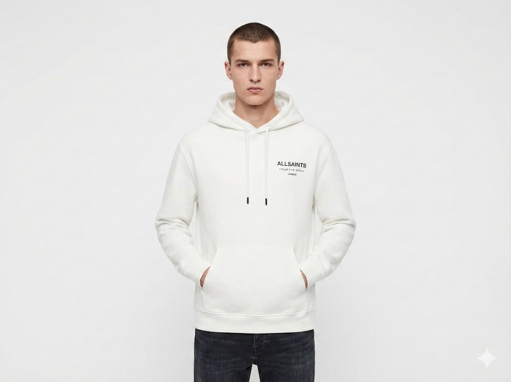 AllSaints Graphic Logo Hoodie
