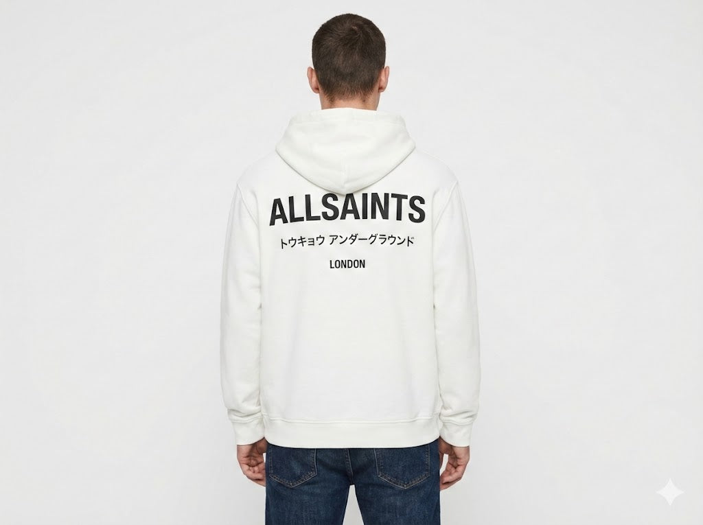 AllSaints Graphic Logo Hoodie