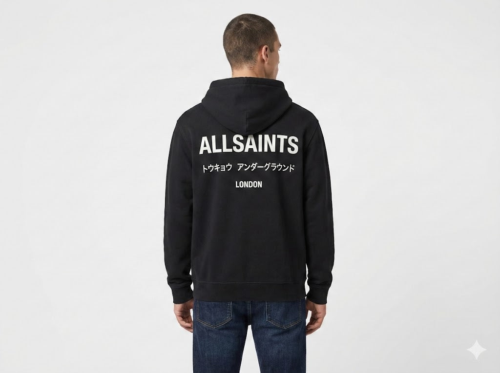 AllSaints Graphic Logo Hoodie